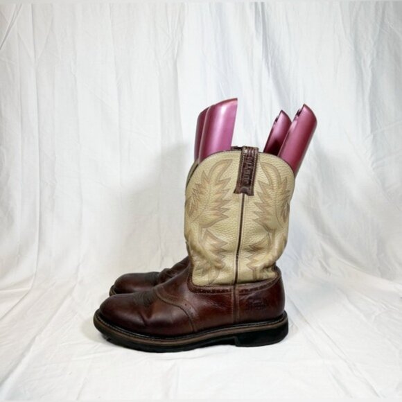 Justin Mens Golden Brown Leather 11" Superintendent Western Work Boots~12EE~ - Picture 3 of 7